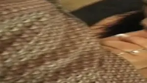 She sucks hard on his huge cock