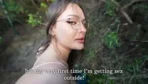 POV: I don't want to endure until home. I want it now! Quick sex in the woods.