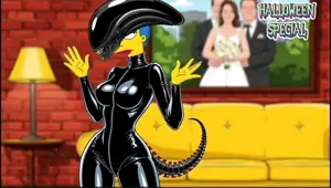 Halloween Special Cartoon. Alien: Homer
