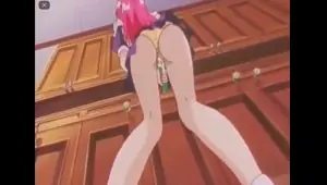 Hentai maid masturbate in the kitchen