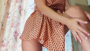 Young stepsister fucks her very wet pussy until she squirts