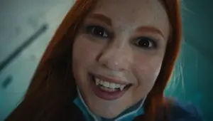 Horny Lesbian Vampires Redhead Nurse Mesmerizes Brunette With Big Tits