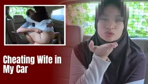 Newlywed Hijab Wife cheat in My Car Minokiiko