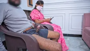 Dick flash to Piles patient Ravinadesi in hospital waiting room, quick doggy style XXX fuck.