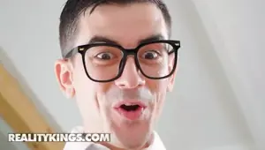 Nerdy Hot Girls With Glasses Playing Together Getting Fucked In The Ass REALITY KINGS
