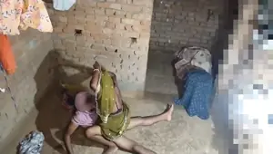 Kamwali aunty's hard kiss
