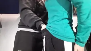 Our hot lesbian sex with a random stranger in a train compartment Lesbian illusion