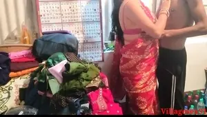 Indian house mad fuck husband in home with saree by local village wife