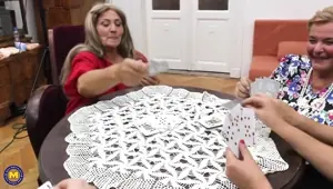 Foursome lesbian action with naughty mature chicks