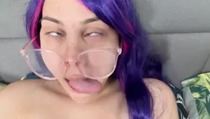 I make silly and ahegao faces, then show what I would do with the