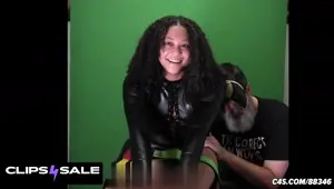 Black Leather Clad Gal Bound and Gets Her Tickling