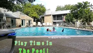 BBW Nurse Vicki Play Time in the Pool with Handsome Harry