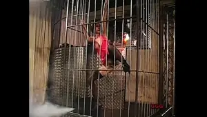 Ggg She Dances with the! Horny Brunette Likes to Be Fucked Hard in Leather! Gangbang!