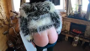 Deep throat, Cum Play and Camel toe Leather and Fur Fetih 255