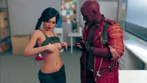 Uniform to Work in Hope : Showing My Small Teen Tits to African Black Guy James