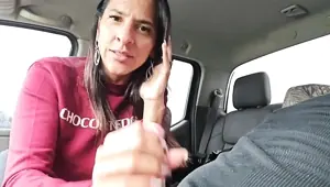 I gave a ride to a married friend and the bitch paid me by giving me a blowjob