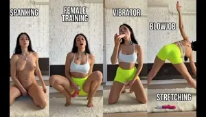 Female Training: Spanking, Stretching, Toys Obedience