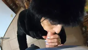 Milfycalla Deep Blow job While Wearing Fur Coat and Shiny Boots 204