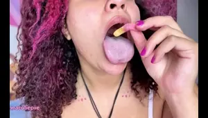 Asmr Close up Mouth Eating Gummy Worms and Talking About Swallowing You