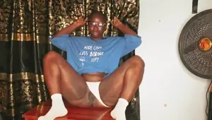 Naughty Ebony house help fucks rides her boss