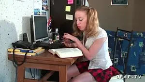 Tiny slutty girl seriously sodomized with a good facial