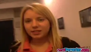 Cute Blonde Giving Head to a Nerd