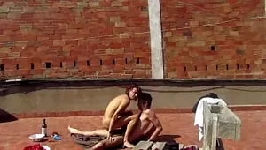Couple Catched Fucking in the Terrace Outside