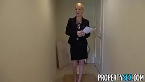 PropertySex Blonde Southern MILF real estate agent gets creampie