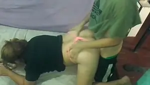My sexy girlfriend in doggy style, with ending inside