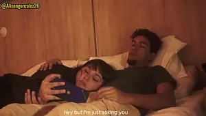 I'm sleepy stepbrother, let me lie on your legs, but don't put your penis in my mouth please!