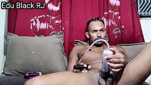 playing with a penile pump