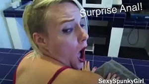 Anal Surprise While She Cleans The Kitchen: I Fuck Her Ass With No Warning!