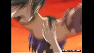 Anime trapped and fucked brutally by tentacles