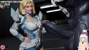 Venom's mega cock is stuck in the pussy of Marvel's sluttiest milf Bewyx animation Jazziuu