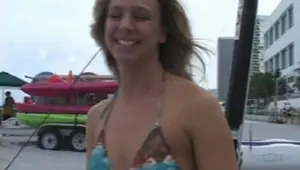 Picked up horny beach blanket bimbo