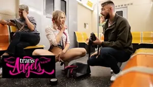 Trans Angels Emma Rose Wears Her Tiny Skirt When The Train Stops Her Ass Is Out For Johnny B