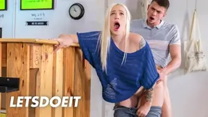 HORNY HOSTEL Sexy Young Blonde Arteya Cheats On Her Boyfriend To Fuck With The Receptionist
