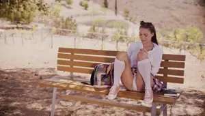 WOWGIRLS Super horny girl Elizabeth T masturbating using her favorite toy