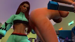 Fitness Girl Has Sex With Her Gym Trainer Sexual Hot Animations