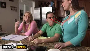 BANGBROS Stepmom Sara Jay Seduces Carter Cruise and Peter Green Into A Threesome