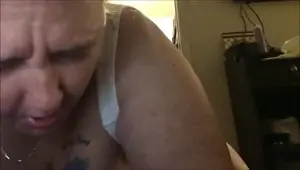 Nasty BBW Riding Huge Dildo In Moms Room Pussy Juice Everywhere