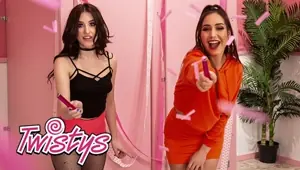 Twistys Two Stunning Babes Desiree Dulce And Aubree Valentine Rub There Pussy's Together