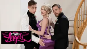 TRANS ANGELS Izzy Wilde Takes Cole Church's Steve Rickz's Dicks From Behind At The Prom Night