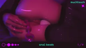 ANIME GIRL PLAY WITH ANAL BEADS